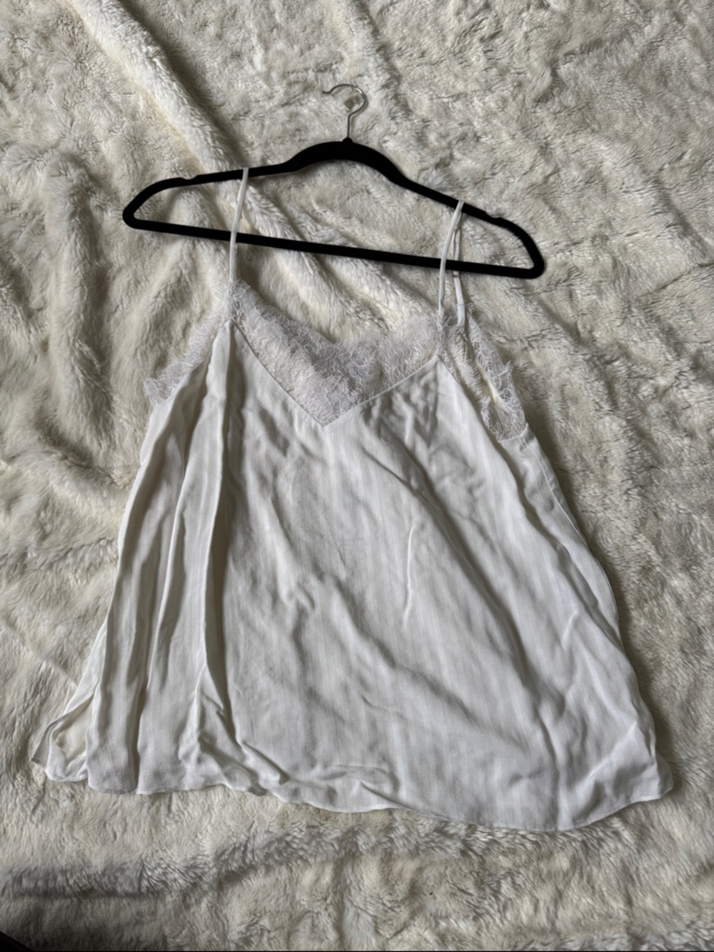 Cami NYC White Lace-Trim Cami